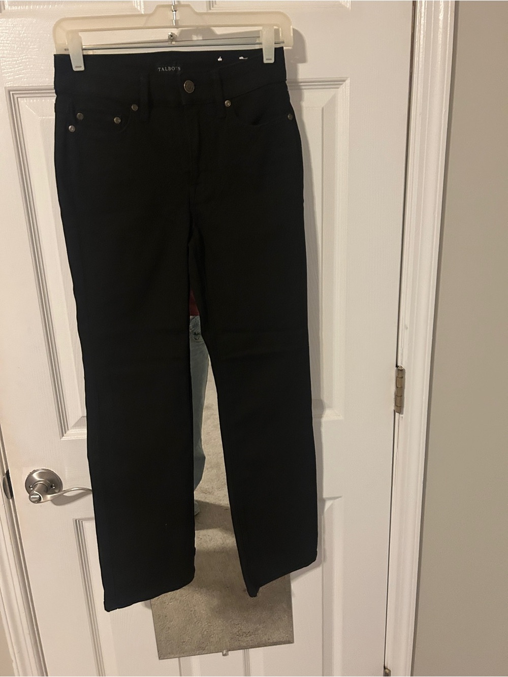 Talbots Black Ankle-Length Straight Jeans